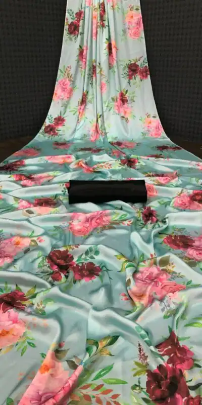 Veechis 6001 Spring Teal Heavy Devsena Soft Silk Saree Digital Print Saree Casual, Party , Festive, Events Etc. Expected Delivery 4-6 Working Days @1499 | Sarees, Bollywood Sarees, Creative Sarees, Designer Sarees, Embroidered Sarees, Modern Digital sarees, Party Wear Sarees