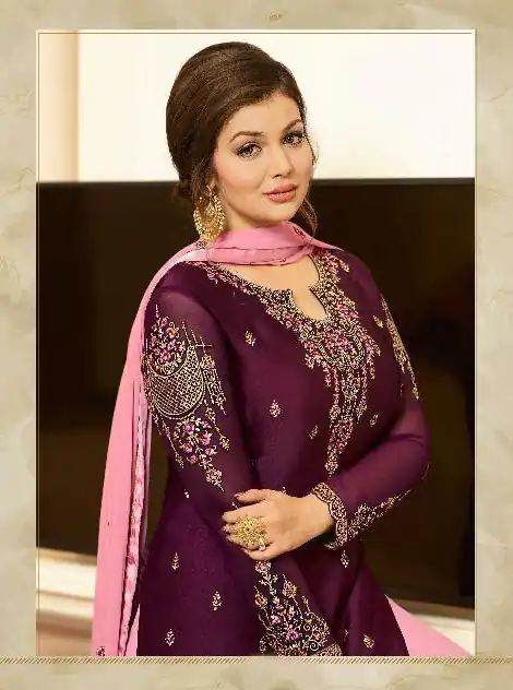 FC Fiona 22216 Wine Georgette Embroidery Stone Work Sharara Suit Wedding, Party, Festive, Events Etc. Expected Delivery 4-6 Working Days  @1949/- | Jump Suits, Salwar suit, Designer Suits, Casual Suits, Creative suits, Palazzo Suits, Party Wear Suits, Patiala Suits, Straight Suits