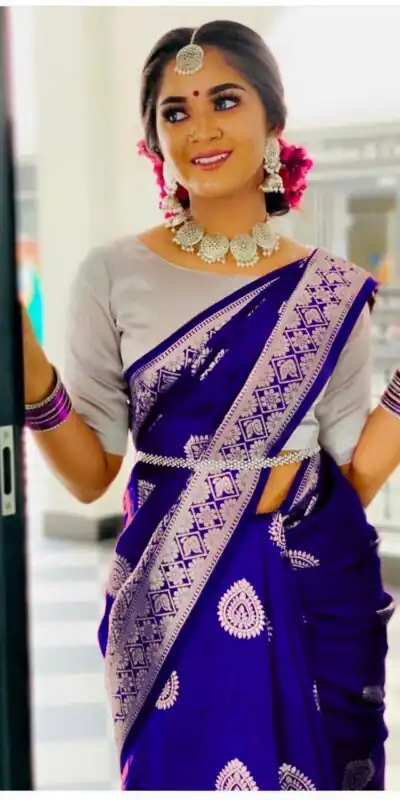 MS 437 Royal Blue Color Soft Lichi Silk Border And Rich Pallu Saree Casual, Party Wear, Wedding, Events, Etc. Expected Delivery 4-6 Working Days 1399/- | Sarees, Bollywood Sarees, Creative Sarees, Designer Sarees, Embroidered Sarees, Ethnic Saree, Modern Digital sarees, Party Wear Sarees