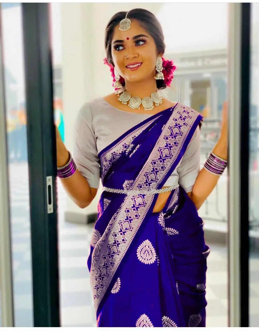 MS 437 Royal Blue Color Soft Lichi Silk Border And Rich Pallu Saree Casual, Party Wear, Wedding, Events, Etc. Expected Delivery 4-6 Working Days 1399/- | Sarees, Bollywood Sarees, Creative Sarees, Designer Sarees, Embroidered Sarees, Ethnic Saree, Modern Digital sarees, Party Wear Sarees