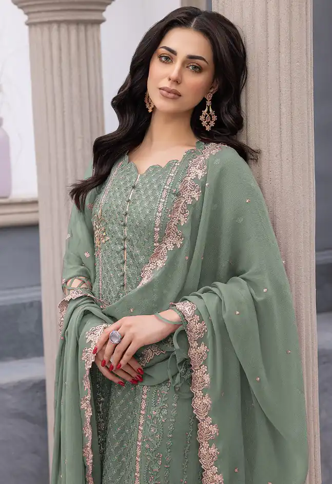 FC MARIA 1038 Light Green Color Heavy Georgette Embroidery Salwar Suit Wedding, Party, Festive events, etc.  Expected Delivery  4-6 Working Days @1949/- Only | Jump Suits, Salwar suit, Designer Suits, Casual Suits, Creative suits, Palazzo Suits, Party Wear Suits, Patiala Suits, Straight Suits