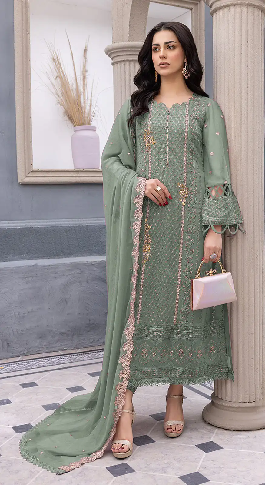 FC MARIA 1038 Light Green Color Heavy Georgette Embroidery Salwar Suit Wedding, Party, Festive events, etc.  Expected Delivery  4-6 Working Days @1949/- Only | Jump Suits, Salwar suit, Designer Suits, Casual Suits, Creative suits, Palazzo Suits, Party Wear Suits, Patiala Suits, Straight Suits