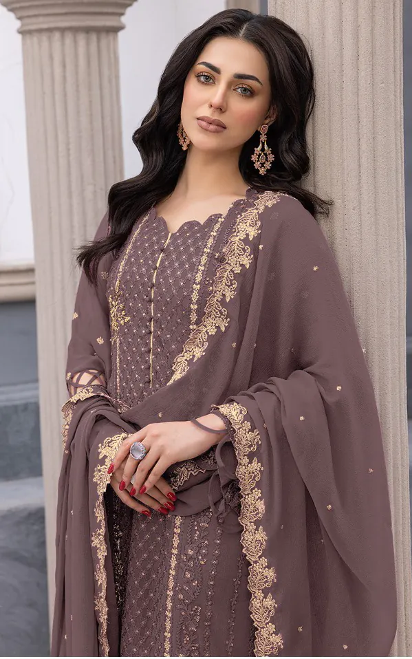 FC MARIA 1038 Light Coffee Color Heavy Georgette Embroidery Salwar Suit Wedding, Party, Festive events, etc.  Expected Delivery  4-6 Working Days @1949/- Only | Jump Suits, Salwar suit, Designer Suits, Casual Suits, Creative suits, Palazzo Suits, Party Wear Suits, Patiala Suits, Straight Suits