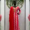 Glamorous Pink Color Maslin Digital Print Thread Sequence Kurti
