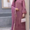 Glamorous Purple Color Heavy Georgette Embroidery Salwar Suit