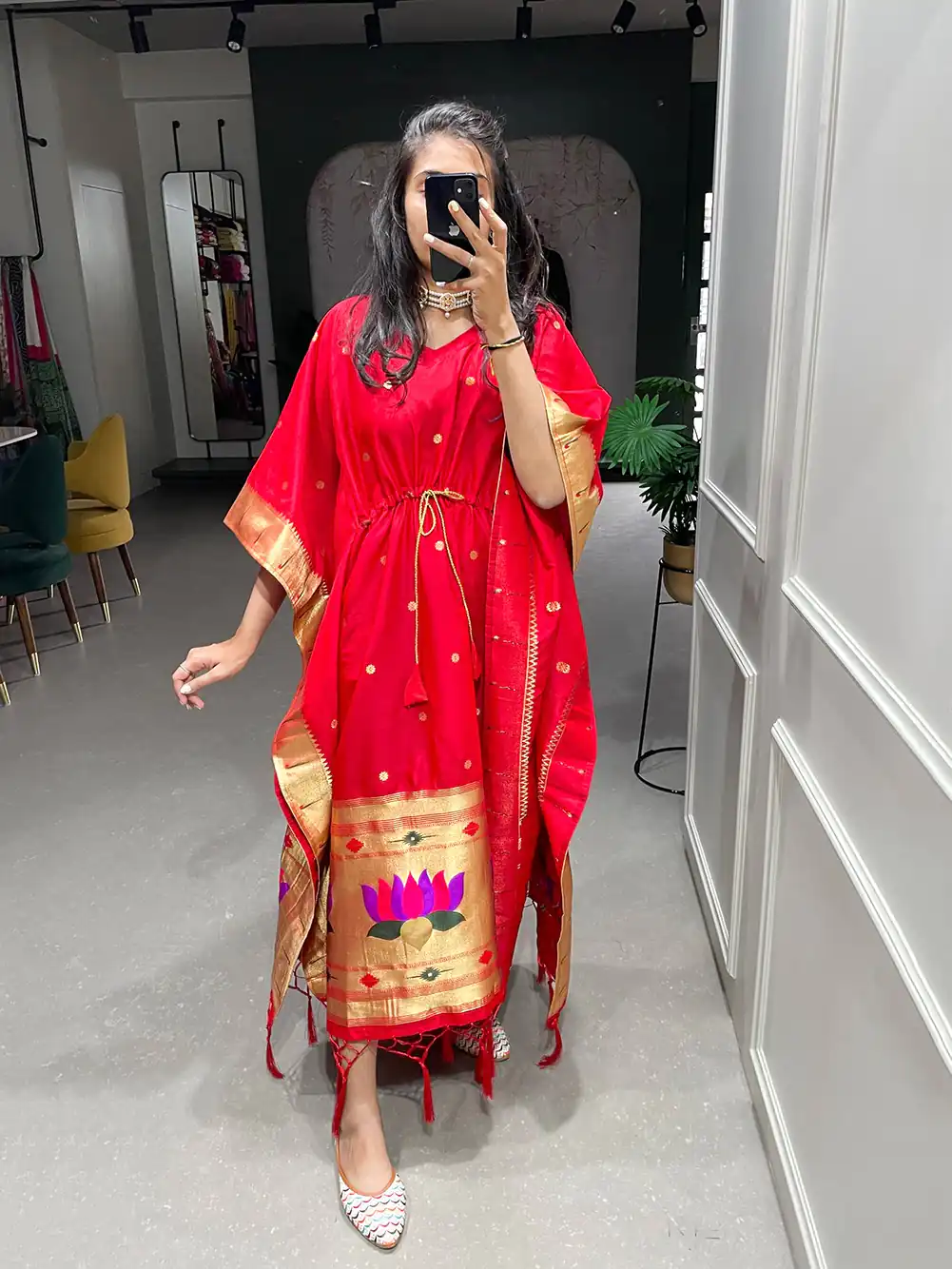 YNF3803 Red Color Jacquard Zari Work Kaftan Lace Border Kurti Casual, Wedding, Party, Festive, Events Etc. Expected Delivery 4-6 Working Days @1699/- | Kurti, Bollywood Kurti, Creative Kurtis, Designer Kurti, Party Wear Kurti, Selfie Kurti