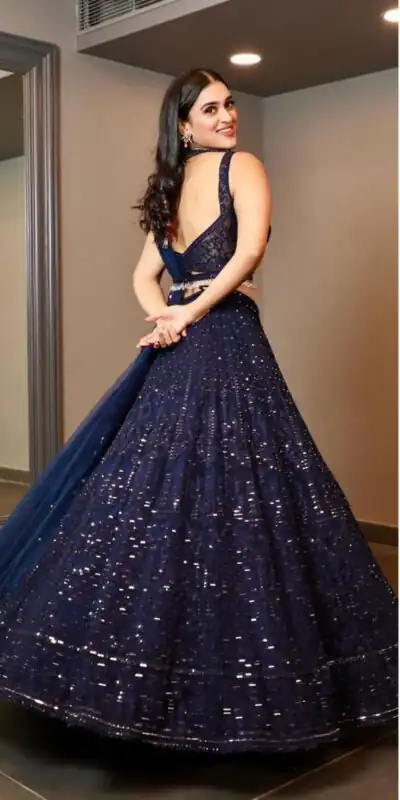 RC 215 Royal Blue Color Heavy Georgette Embroidery Sequins Work lace border Lehenga Choli Casual, Wedding, Party, Festive, Events Etc. 4-6 Working Days 1999 | Lehenga, Bollywood Lehenga, Creative Lehenga, Designer Lehenga, Embroidered Lehenga, Party Wear Lehenga