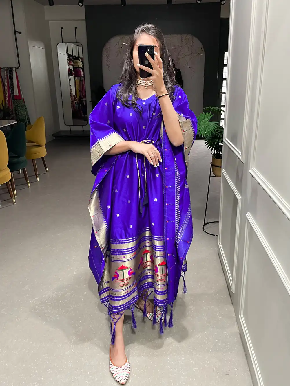 YNF3803 Royal Blue Color Jacquard Zari Work Kaftan Lace Border Kurti Casual, Wedding, Party, Festive, Events Etc. Expected Delivery 4-6 Working Days @1699/- | Kurti, Bollywood Kurti, Creative Kurtis, Designer Kurti, Party Wear Kurti, Selfie Kurti