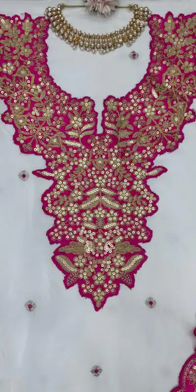 KD 1447 White & Pink Color Silk Thread Sequence Salwar Suit Casual, Party, Wedding, Festive, Events Etc. Expected Delivery 4-6 Working Days @1849/- | Salwar suit, Designer Suits, Casual Suits, Creative suits, Party Wear Suits, Patiala Suits, Straight Suits