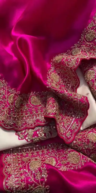 KD 1447 White & Pink Color Silk Thread Sequence Salwar Suit Casual, Party, Wedding, Festive, Events Etc.  Expected Delivery 4-6 Working Days @1849/- | Salwar suit, Designer Suits, Casual Suits, Creative suits, Party Wear Suits, Patiala Suits, Straight Suits