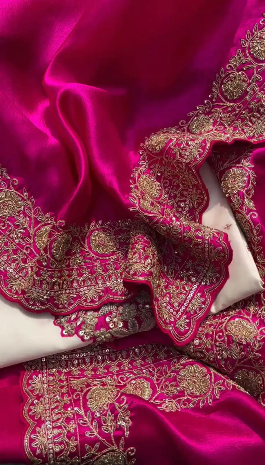 KD 1447 White & Pink Color Silk Thread Sequence Salwar Suit Casual, Party, Wedding, Festive, Events Etc.  Expected Delivery 4-6 Working Days @1849/- | Salwar suit, Designer Suits, Casual Suits, Creative suits, Party Wear Suits, Patiala Suits, Straight Suits