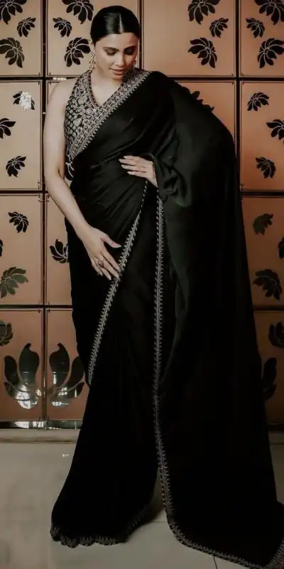 KD 463 Black Color Satin Silk Thread & Sequence Work Saree Casual, Party, Wedding, Festive, Events Etc.  Expected Delivery  4-6 Working Days @1749/- Only | Sarees, Bollywood Sarees, Creative Sarees, Designer Sarees, Embroidered Sarees, Ethnic Saree, Modern Digital sarees, Party Wear Sarees