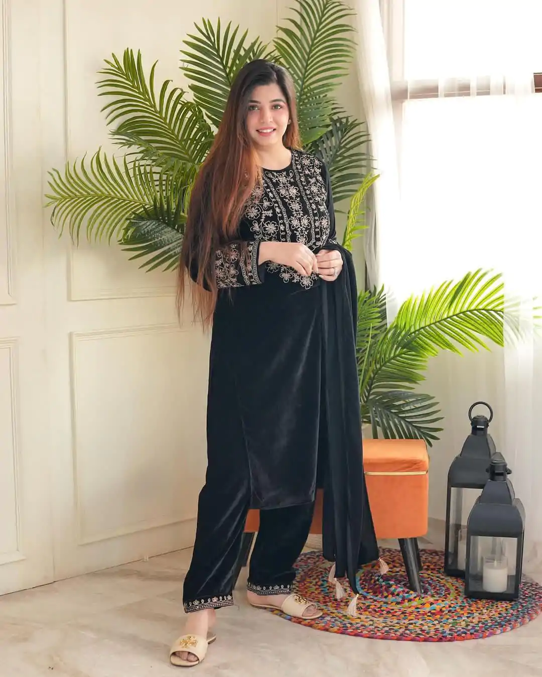 LG-1786 Black Color Viscos Velvet Embroidery Salwar Suit Paint Free Size Casual, Wedding, Festive, Events Etc. Expected Delivery 4-6 Working Days @1899/- | Salwar suit, Designer Suits, Casual Suits, Creative suits, Party Wear Suits, Patiala Suits, Straight Suits