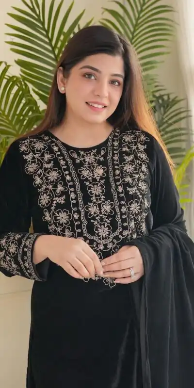 LG-1786 Black Color Viscos Velvet Embroidery Salwar Suit Paint Free Size Casual, Wedding, Festive, Events Etc. Expected Delivery 4-6 Working Days @1899/- | Salwar suit, Designer Suits, Casual Suits, Creative suits, Party Wear Suits, Patiala Suits, Straight Suits