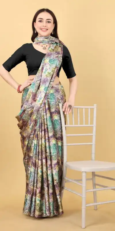 Veechis 106 Grey Color Heavy Devsena Soft Silk Beautiful Digital Printed Saree Casual, Party Festive, Events Etc. Expected Delivery 4-6 Working Days @1499/ | Sarees, Bollywood Sarees, Creative Sarees, Designer Sarees, Embroidered Sarees, Modern Digital sarees, Party Wear Sarees