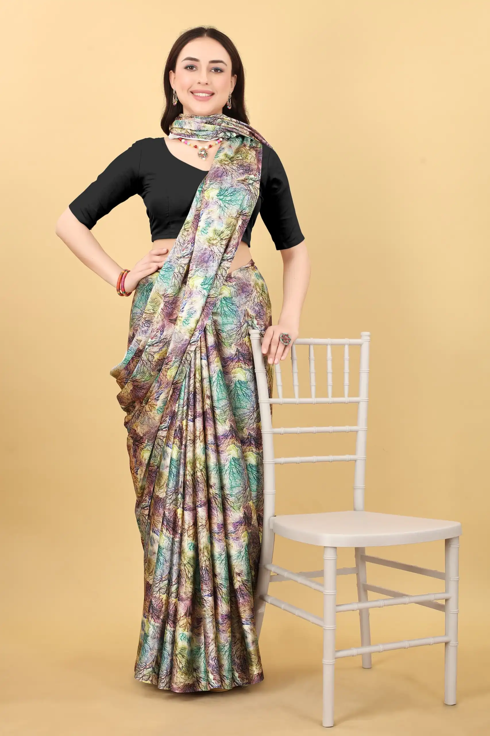 Veechis 106 Grey Color Heavy Devsena Soft Silk Beautiful Digital Printed Saree Casual, Party Festive, Events Etc. Expected Delivery 4-6 Working Days @1499/ | Sarees, Bollywood Sarees, Creative Sarees, Designer Sarees, Embroidered Sarees, Modern Digital sarees, Party Wear Sarees