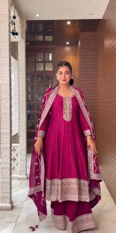 KD 1307 Rani Pink Color Faux Georgette Coding sequence Salwar Suit Casual, Party, Festive, Events Wedding Etc.  Expected Delivery 4-6 Working Days @2599/ | Salwar suit, Designer Suits, Casual Suits, Creative suits, Palazzo Suits, Party Wear Suits, Straight Suits