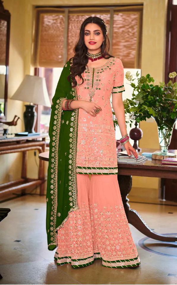 DS 1364 Light Pink Color Faux Georgette Embroidery Work Salwar Suit Wedding, Party, Festive, Events Expected Delivery 4-6 Working Days @ 2299/- | Jump Suits, Salwar suit, Designer Suits, Casual Suits, Creative suits, Palazzo Suits, Party Wear Suits, Patiala Suits, Straight Suits
