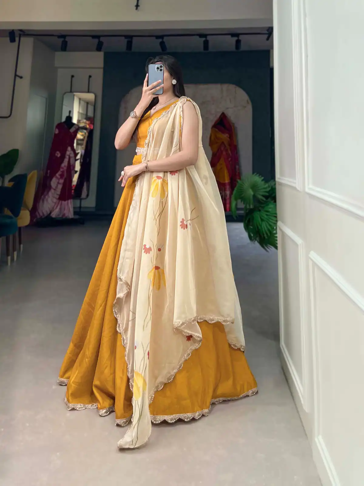LNB1004 Mustard Color Polyester Viscose Chadri Lehenga Choli Gotta Patti Lace Festive Party Wedding, Events etc. Delivery 4-6 Working Days @2349/- | Lehenga, Bollywood Lehenga, Creative Lehenga, Designer Lehenga, Embroidered Lehenga, Party Wear Lehenga