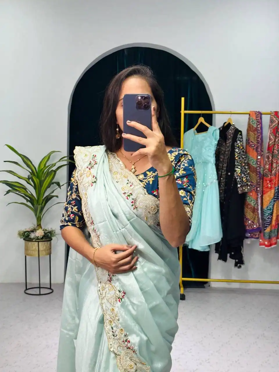 ST 463 Light Pista Green Color Chinon Embroidery Cotton Thread Saree Casual, Wedding, Party, Festive, Events Etc. Expected Delivery 4-6 Working Days @1849/- | Sarees, Bollywood Sarees, Creative Sarees, Designer Sarees, Embroidered Sarees, Ethnic Saree, Modern Digital sarees, Party Wear Sarees