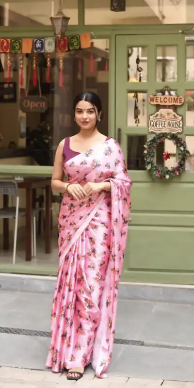 RM104 Light Pink Color Heavy Devsena Soft Silk Digital Printed Saree Casual, Party Wear, Wedding, Events Etc Delivery Expected.4-6 Working Days 1499/- | Sarees, Bollywood Sarees, Creative Sarees, Designer Sarees, Embroidered Sarees, Ethnic Saree, Modern Digital sarees, Party Wear Sarees
