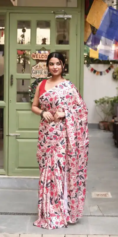 RM104 Peach Color Heavy Devsena Soft Silk Digital Printed Saree Casual, Party Wear, Wedding, Events Etc Delivery Expected.4-6 Working Days 1499/- | Sarees, Bollywood Sarees, Creative Sarees, Designer Sarees, Embroidered Sarees, Ethnic Saree, Modern Digital sarees, Party Wear Sarees