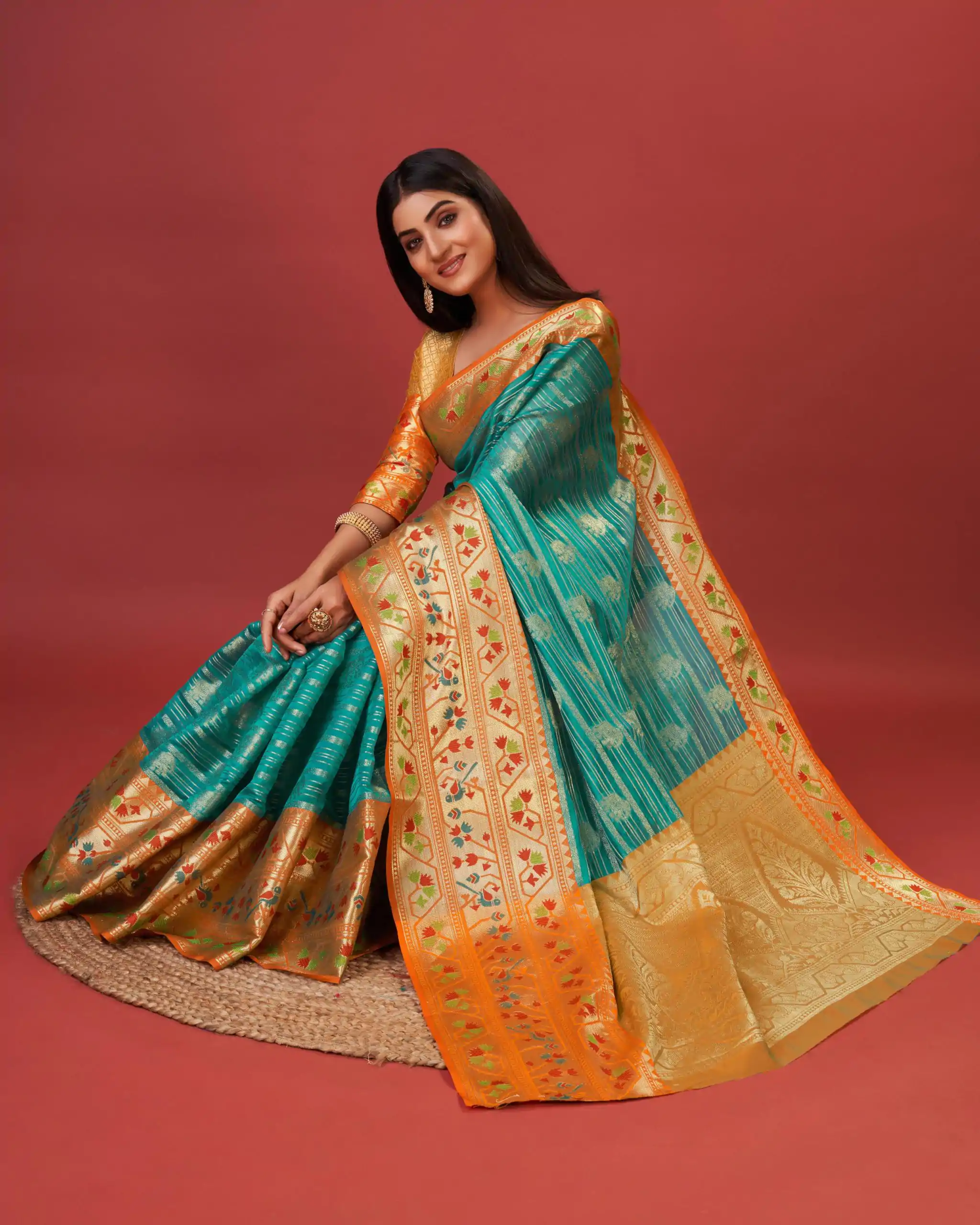 MB™️  3263 Green Color Pure Lichi Silk Gold Zari Weaving Saree Casual, Wedding, Party, Festival, Events, Etc. Expected Delivery 4-6 Working Days @1599/- | Sarees, Bollywood Sarees, Creative Sarees, Designer Sarees, Embroidered Sarees, Ethnic Saree, Modern Digital sarees, Party Wear Sarees