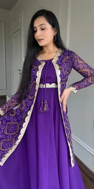Ram 003 Purple Color Georgette Heavy Embroidery Anarkali Suit Casual, Wedding, Party, Festive, Events Etc. Expected Delivery 4-6 Working Days @1999/- | Anarkali Suits, Bollywood Anarkali, Creative-Anarkali, Designer Anarkali, Embroidered Anarkali, Party Wear Anarkali