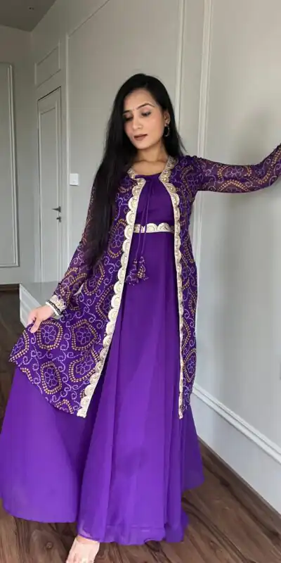 Ram 003 Purple Color Georgette Heavy Embroidery Anarkali Suit Casual, Wedding, Party, Festive, Events Etc. Expected Delivery 4-6 Working Days @1999/- | Anarkali Suits, Bollywood Anarkali, Creative-Anarkali, Designer Anarkali, Embroidered Anarkali, Party Wear Anarkali