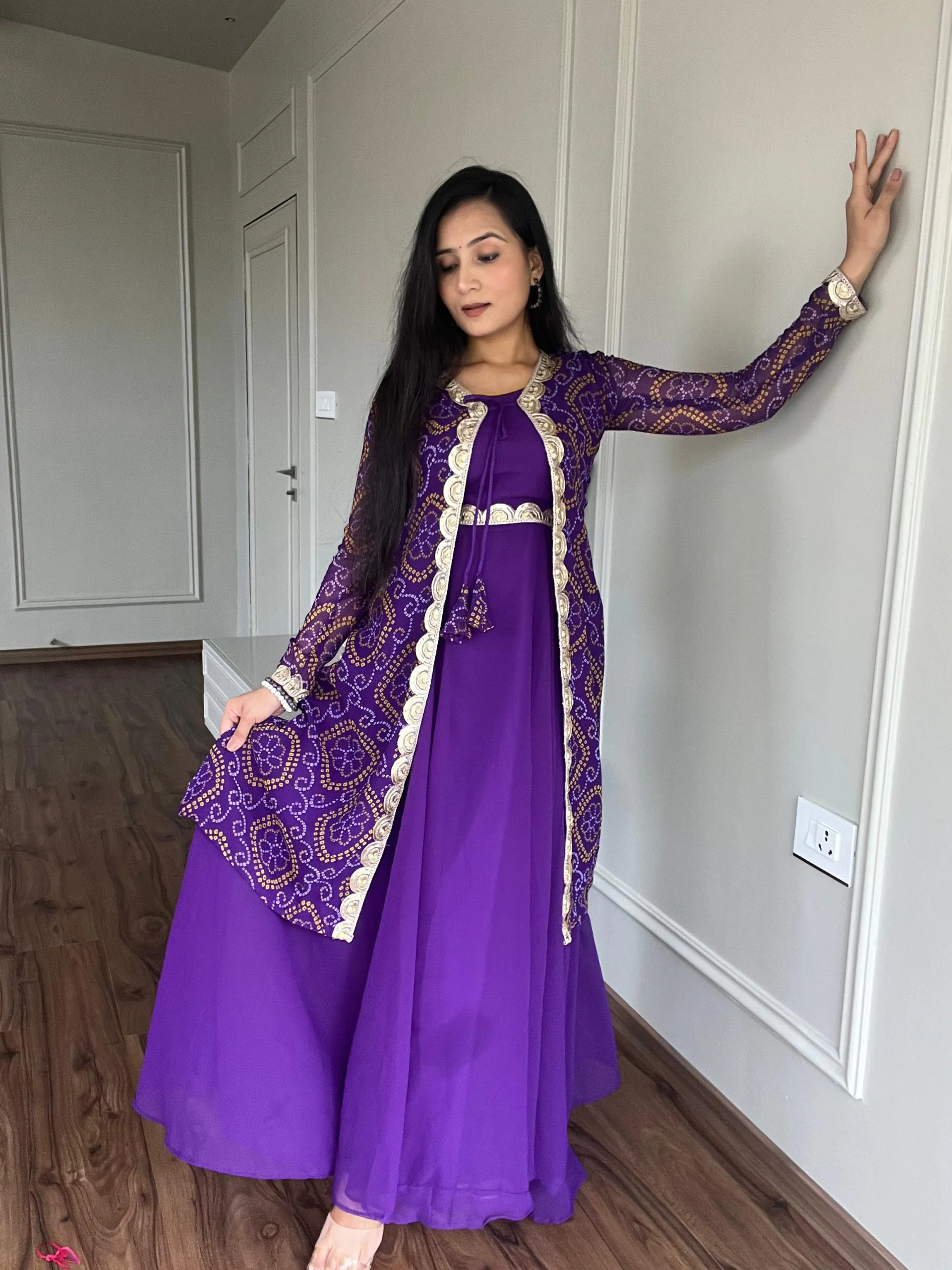 Ram 003 Purple Color Georgette Heavy Embroidery Anarkali Suit Casual, Wedding, Party, Festive, Events Etc. Expected Delivery 4-6 Working Days @1999/- | Anarkali Suits, Bollywood Anarkali, Creative-Anarkali, Designer Anarkali, Embroidered Anarkali, Party Wear Anarkali