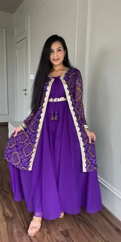 Ram 003 Purple Color Georgette Heavy Embroidery Anarkali Suit Casual, Wedding, Party, Festive, Events Etc. Expected Delivery 4-6 Working Days @1999/- | Anarkali Suits, Bollywood Anarkali, Creative-Anarkali, Designer Anarkali, Embroidered Anarkali, Party Wear Anarkali