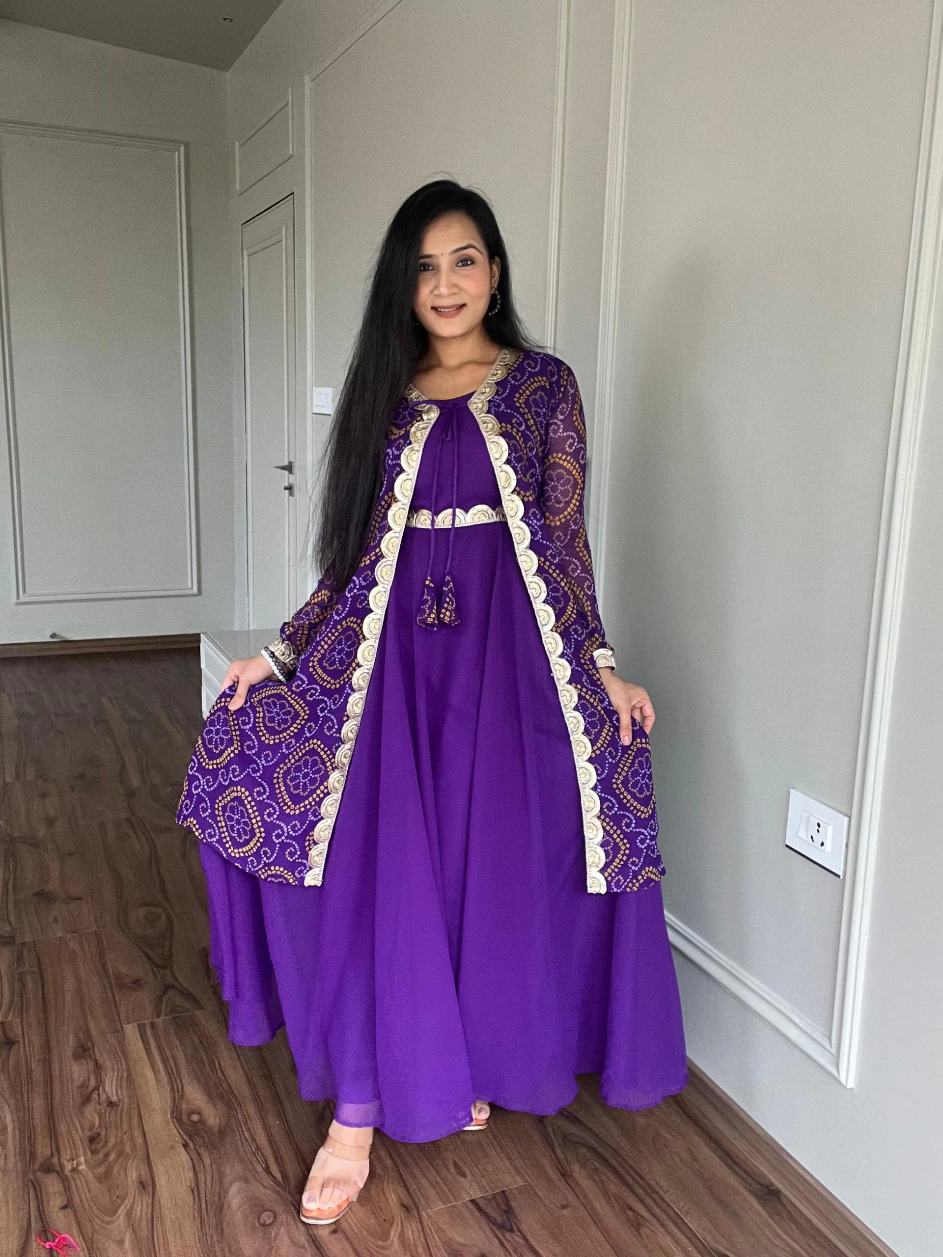 Ram 003 Purple Color Georgette Heavy Embroidery Anarkali Suit Casual, Wedding, Party, Festive, Events Etc. Expected Delivery 4-6 Working Days @1999/- | Anarkali Suits, Bollywood Anarkali, Creative-Anarkali, Designer Anarkali, Embroidered Anarkali, Party Wear Anarkali