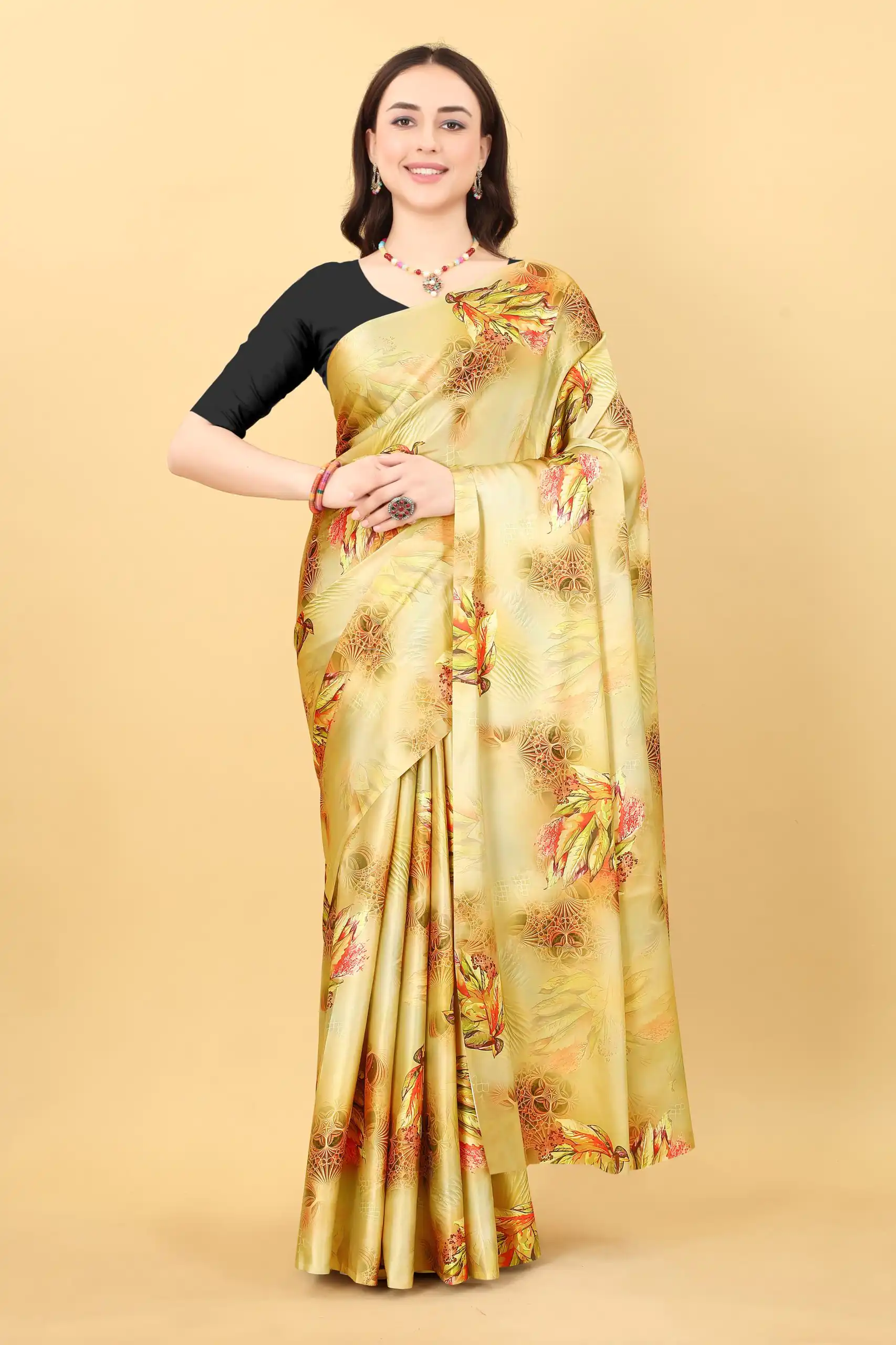 Veechis 07 Yellow Color Heavy Devsena Soft Silk Beautiful Digital Printed Saree Casual, Party Festive, Events Etc. Expected Delivery 4-6 Working Days @1499/ | Sarees, Bollywood Sarees, Creative Sarees, Designer Sarees, Embroidered Sarees, Modern Digital sarees, Party Wear Sarees