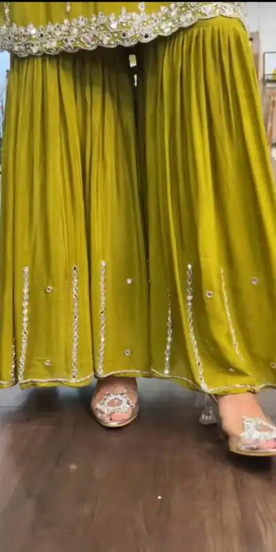 SRK-5145 Mustard Color Pure Chinnon Silk Embroidery Sequence Salwar Suit Wedding, Party, Festive, Events Expected Delivery 4-6 Working Days @ 1899/- | Jump Suits, Salwar suit, Designer Suits, Casual Suits, Creative suits, Palazzo Suits, Party Wear Suits, Patiala Suits, Straight Suits