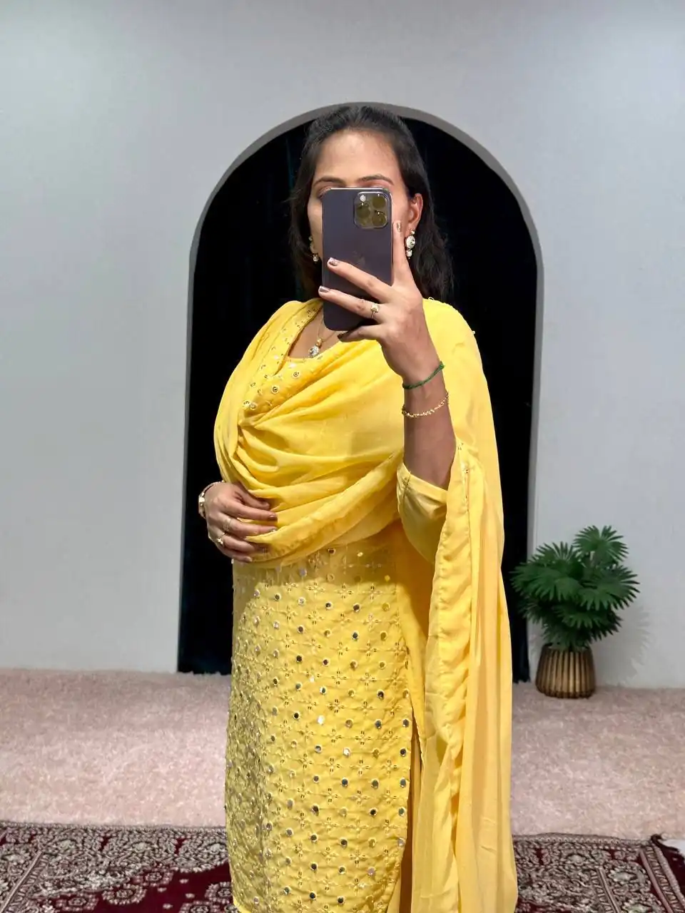 ST 1045 Yellow Color Faux Georgette Embroidery Work Kurti Casual, Wedding, Party, Festive, Events Etc. Expected Delivery 4-6 Working Days @1899/- | Kurti, Bollywood Kurti, Creative Kurtis, Designer Kurti, Party Wear Kurti, Selfie Kurti