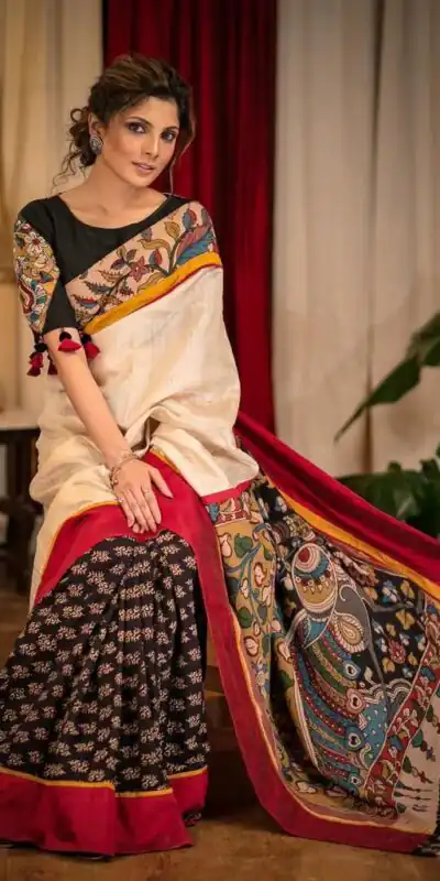 NT 324 Black And Cream Color Plain Linen Digital Printed Saree All Over Saree Events Casual Wedding Festive . Expected Delivery  4-6 Working Days @1450/- | Sarees, Bollywood Sarees, Creative Sarees, Designer Sarees, Embroidered Sarees, Ethnic Saree, Modern Digital sarees, Party Wear Sarees