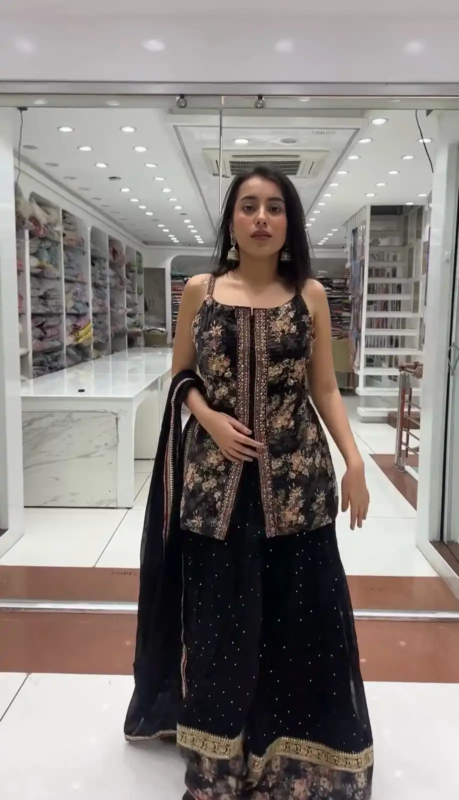 RTC 6466 Black Color Foix Georgette Rivet Moti Digital Printed Lehenga Choli Wedding, Party, Festive, Events Etc. Expected Delivery 4-6 Working Days @2049/- | Lehenga, Bollywood Lehenga, Creative Lehenga, Designer Lehenga, Embroidered Lehenga, Party Wear Lehenga
