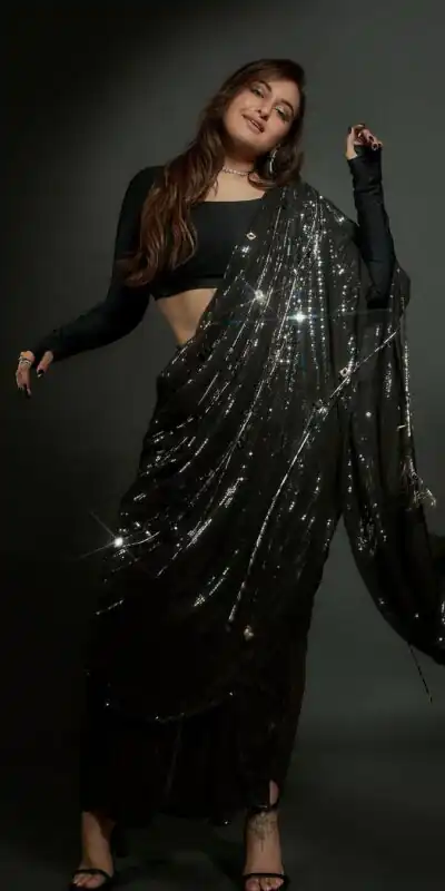 DF 3400 Black Color Georgette Digital Printed Sequence Embroidery Saree Casual, Party Wear, Wedding, Events Etc Delivery Expected.4-6 Working Days 1699/- | Sarees, Bollywood Sarees, Creative Sarees, Designer Sarees, Embroidered Sarees, Ethnic Saree, Modern Digital sarees, Party Wear Sarees