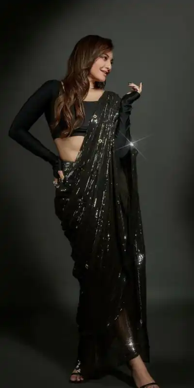 DF 3400 Black Color Georgette Digital Printed Sequence Embroidery Saree Casual, Party Wear, Wedding, Events Etc Delivery Expected.4-6 Working Days 1699/- | Sarees, Bollywood Sarees, Creative Sarees, Designer Sarees, Embroidered Sarees, Ethnic Saree, Modern Digital sarees, Party Wear Sarees