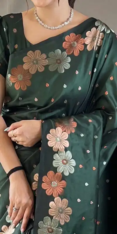 DDF 127 Green Color Soft Lichi Silk Ordinary Design Rich Pallu Saree Casual, Party Wear, Events, Festivals Etc. Expected Delivery 4-6 Working Days 1499/- | Sarees, Bollywood Sarees, Creative Sarees, Designer Sarees, Embroidered Sarees, Ethnic Saree, Modern Digital sarees, Party Wear Sarees