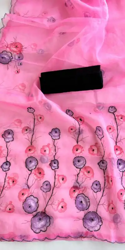 SF Fresh Pink Color Organza beautiful floral Digital Print SareeCasual, Wedding, Festive, Events Etc. Expected Delivery 4-6 Working Days @1799/- | Sarees, Bollywood Sarees, Creative Sarees, Designer Sarees, Embroidered Sarees, Ethnic Saree, Modern Digital sarees, Party Wear Sarees