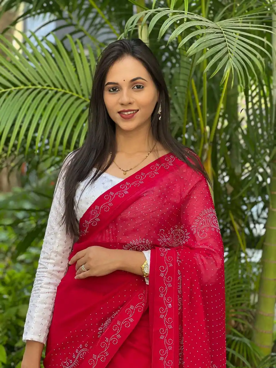 DDH 01 Red Color Shining Diamond Work All Over Saree Events Casual, Wedding, Festive, Events Etc. Expected Delivery  4-6 Working Days @1750/- | Sarees, Bollywood Sarees, Creative Sarees, Designer Sarees, Embroidered Sarees, Ethnic Saree, Modern Digital sarees, Party Wear Sarees