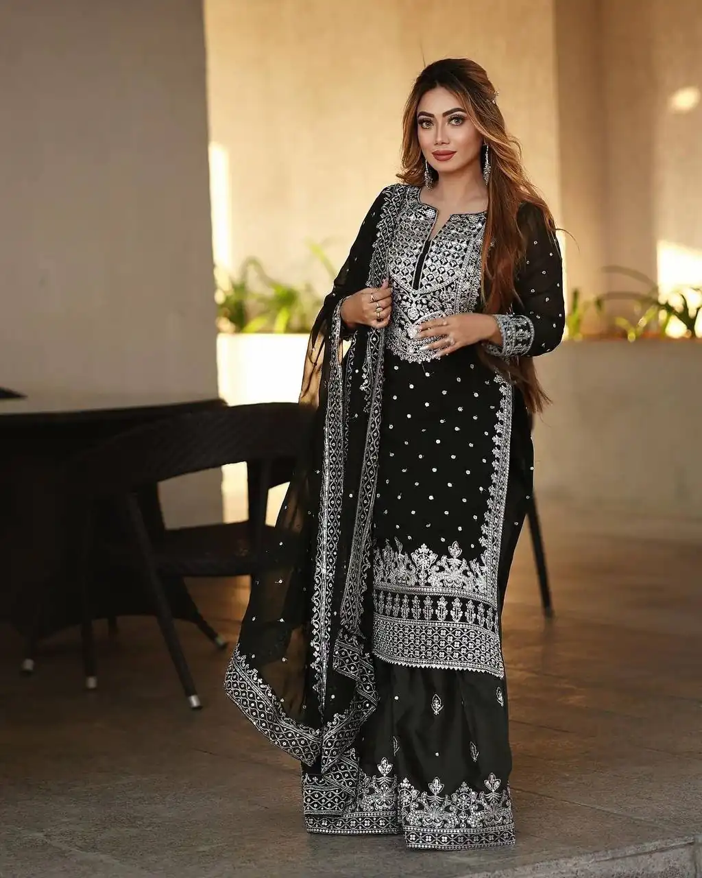 SSR 449 Black Color Georgette Embroidery Sequence Salwar Suit Wedding, Party, Festive, Events Expected Delivery 4-6 Working Days @ 2049/- Only | Salwar suit, Designer Suits, Casual Suits, Creative suits, Party Wear Suits, Straight Suits