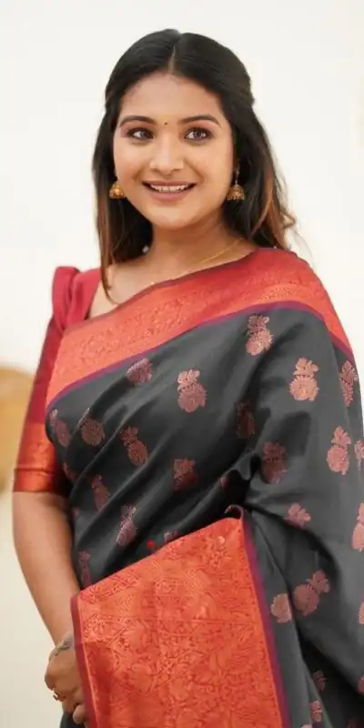 KP 4061 Grey Color Soft Lichi Silk Jacquard On All Over Saree Casual, Party Wear, Wedding, Events Etc. Expected Delivery 4-6 Working Days @1449/- | Sarees, Bollywood Sarees, Creative Sarees, Designer Sarees, Embroidered Sarees, Ethnic Saree, Modern Digital sarees, Party Wear Sarees