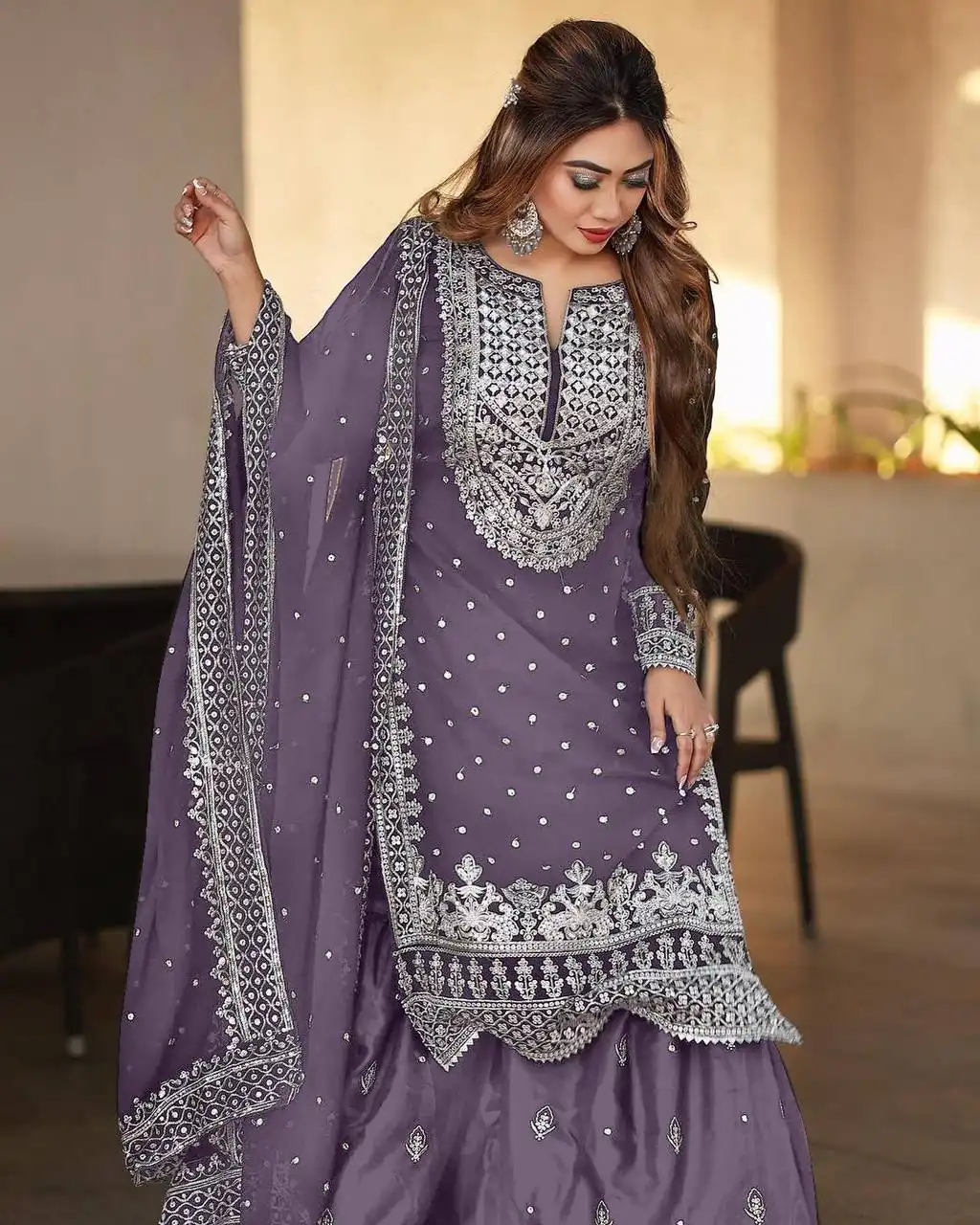 SSR 449 Light Purple Color Georgette Embroidery Sequence Salwar Suit Wedding, Party, Festive, Events Expected Delivery 4-6 Working Days @ 2049/- Only | Salwar suit, Designer Suits, Casual Suits, Creative suits, Party Wear Suits, Straight Suits