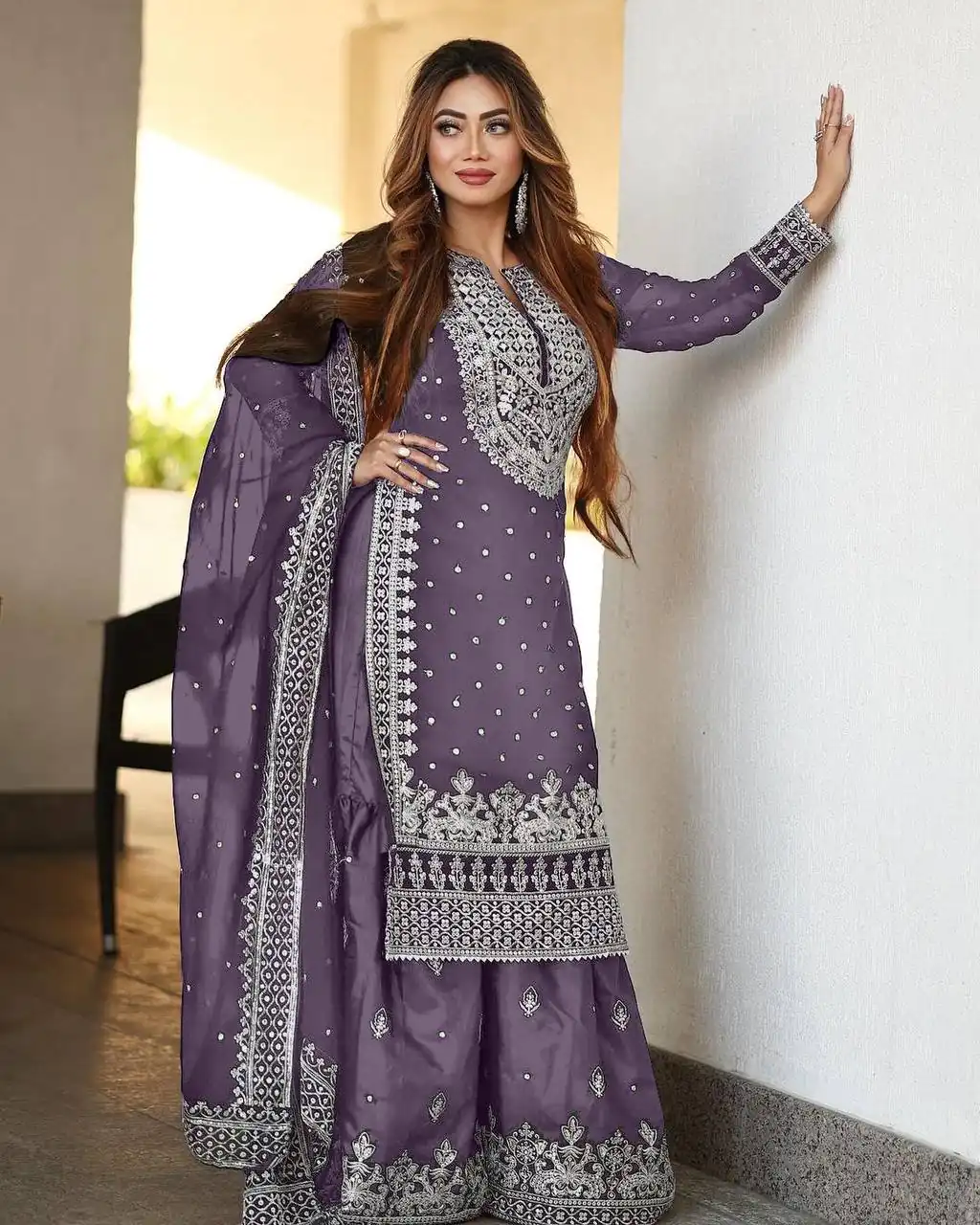 SSR 449 Light Purple Color Georgette Embroidery Sequence Salwar Suit Wedding, Party, Festive, Events Expected Delivery 4-6 Working Days @ 2049/- Only | Salwar suit, Designer Suits, Casual Suits, Creative suits, Party Wear Suits, Straight Suits