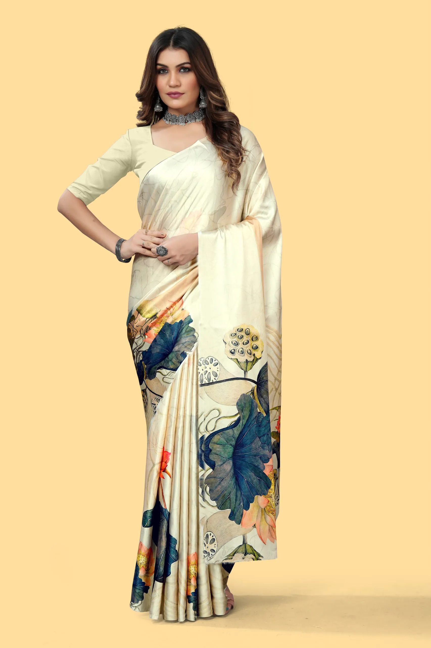Veechis 108 Light Yellow Heavy Devsena Soft Silk Beautiful Digital Printed Saree Casual, Party Festive, Events. Expected Delivery 4-6 Working Days @1599 | Sarees, Bollywood Sarees, Creative Sarees, Designer Sarees, Embroidered Sarees, Modern Digital sarees, Party Wear Sarees
