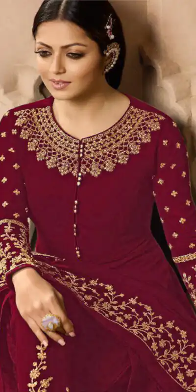 LT NITYA 3803 Maroon Color Georgette With Cording Work Sharara Suit Wedding, Festive, Party Events Etc. Expected Delivery 4-6 Working Days @1949/- | Jump Suits, Salwar suit, Designer Suits, Casual Suits, Creative suits, Palazzo Suits, Party Wear Suits, Patiala Suits, Straight Suits