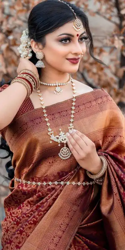 DDF NISHTHA Maroon Color Soft Lichi Silk Extra Ordinary Design Saree Casual, Party Wear, Events, Festivals Etc. Expected Delivery 4-6 Working Days 1449/- | Sarees, Bollywood Sarees, Creative Sarees, Designer Sarees, Embroidered Sarees, Ethnic Saree, Modern Digital sarees, Party Wear Sarees