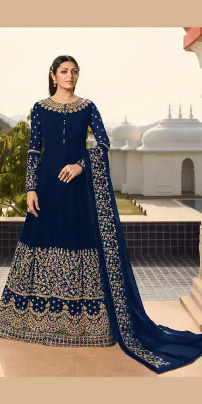LT NITYA 3803 Navy Blue Color Georgette With Cording Work Sharara Suit Wedding, Festive, Party Events Etc. Expected Delivery 4-6 Working Days @1949/- | Jump Suits, Salwar suit, Designer Suits, Casual Suits, Creative suits, Palazzo Suits, Party Wear Suits, Patiala Suits, Straight Suits